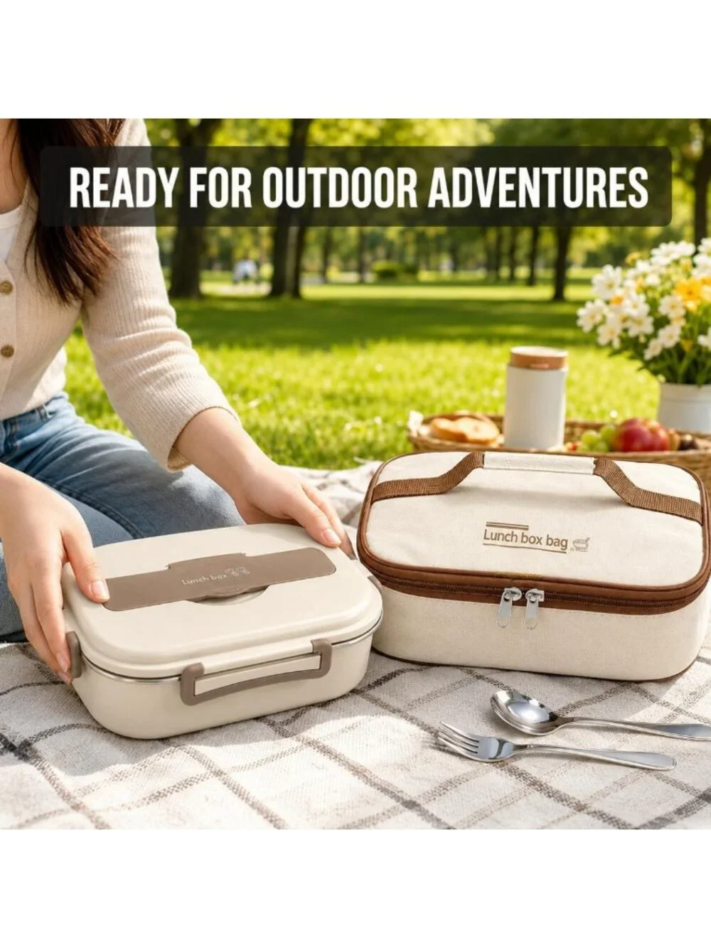 Leakproof Stainless Steel Bento Box - 4 Compartment Meal Prep Container with